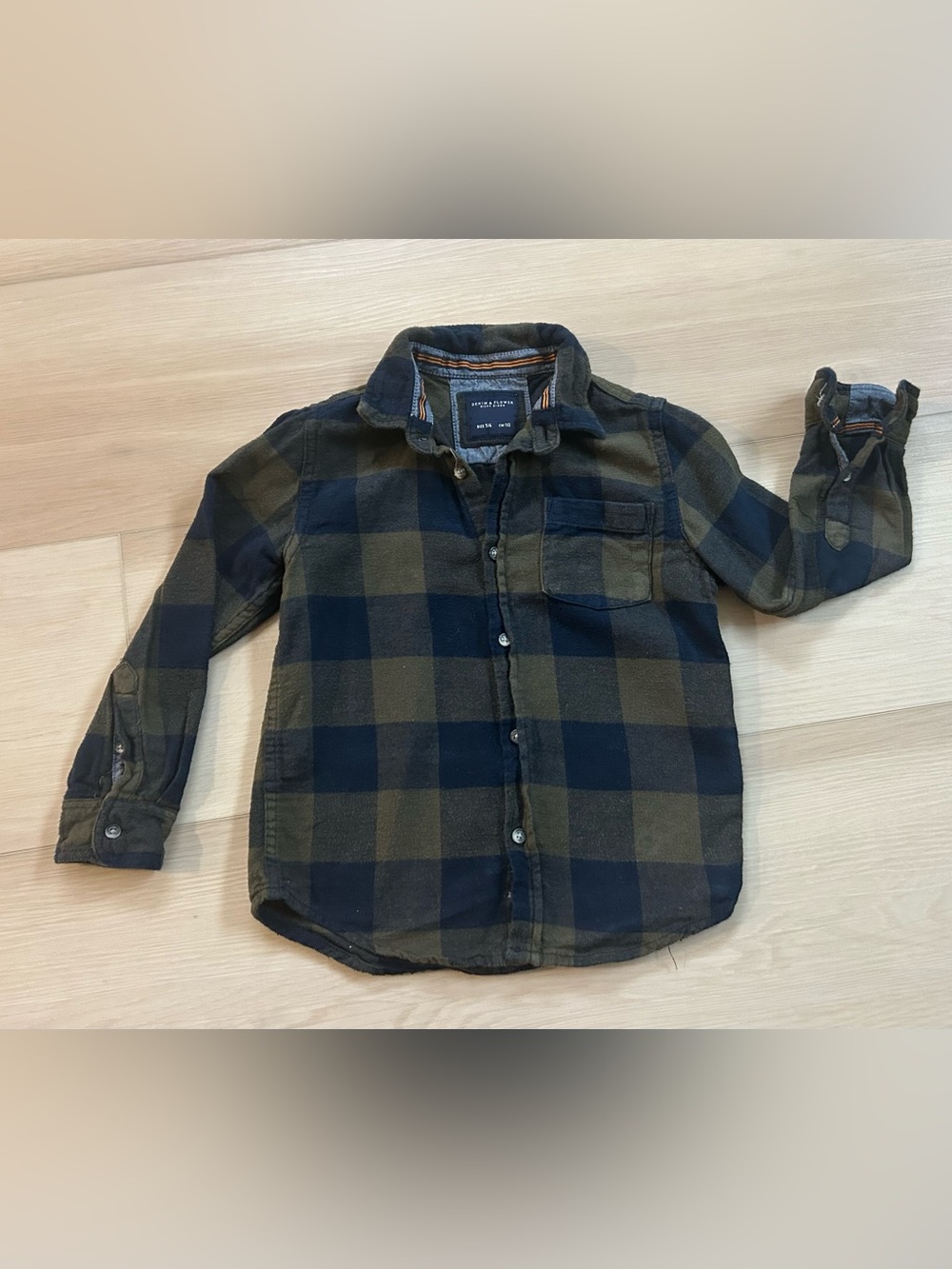 Boys button down plaid shirt